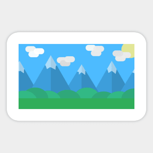 Mountains on a sunny day Sticker